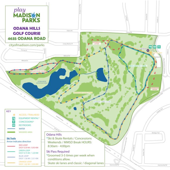 odana winter trails map