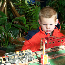 Boy with Trains