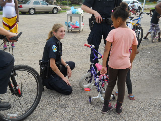 Officer Kristin Parks at the 2015 Bike Rodeo