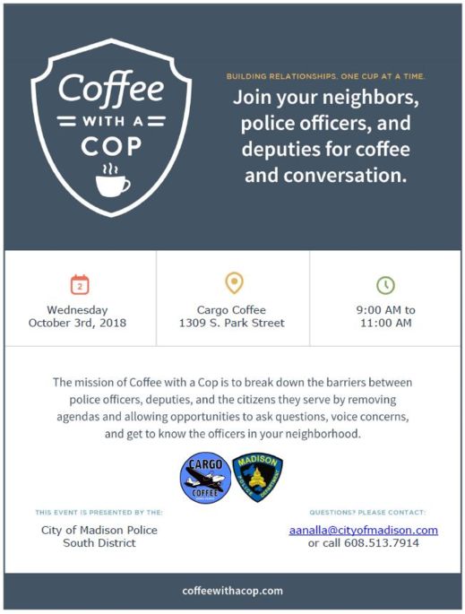 south district coffee with a cop 