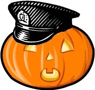 Pumpkin with Police Cap
