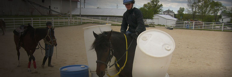 Mounted Patrol officers in a training drill