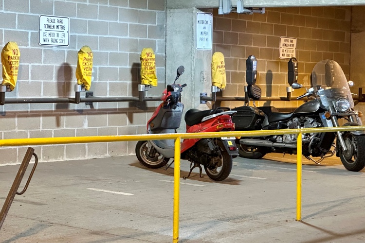 Moped Parking at Overture Center Garage
