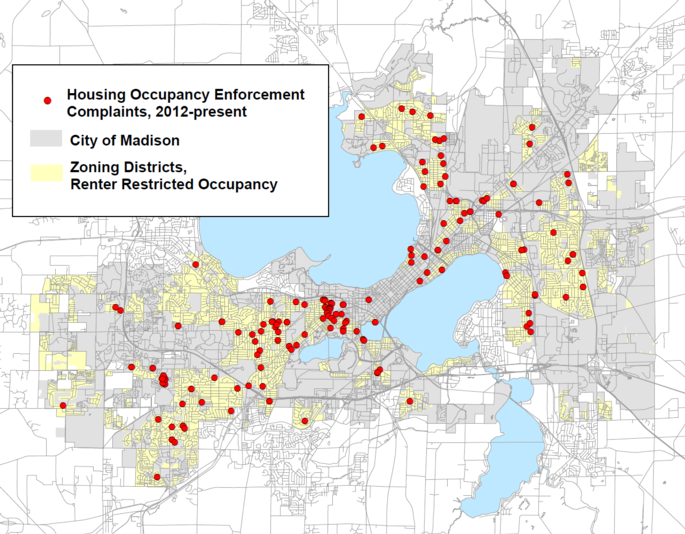 Housing Occupancy Complaints on Map 2012-Present