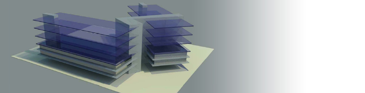 Madison Sustainability Commerce Center: 3D Massing Study of different possible structural components of the MSCC