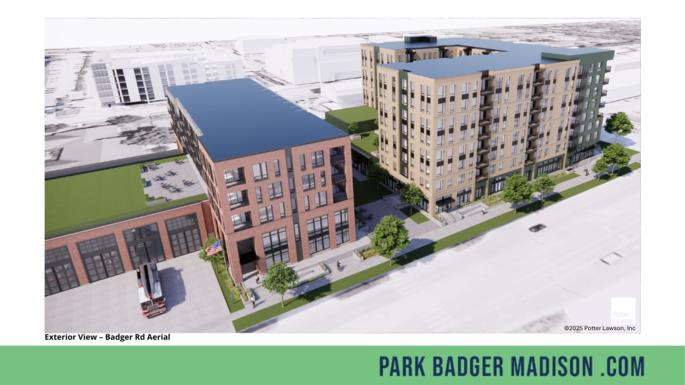 Rendering of the first phase of the Park Badger redevelopment