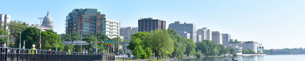 Downtown behind Lake Monona