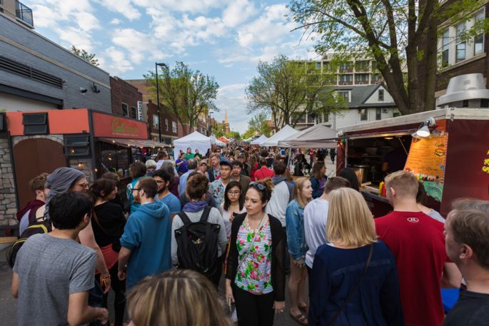 Madison Night Market on Gilman Street (Photo courtesy of Madison's Central Business Improvement District)