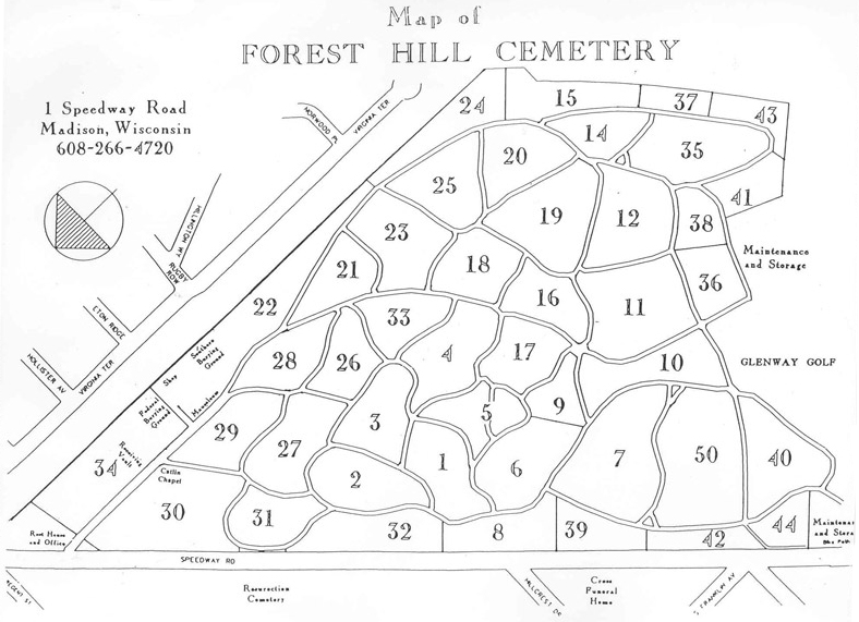 Forest Hill Cemetery map