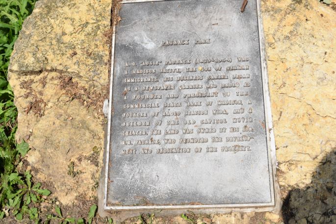A.O. "Augie" Paunack memorial plaque
