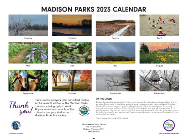 Back cover of Madison Parks 2023 Calendar