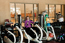 Member using WPCRC Exercise Room