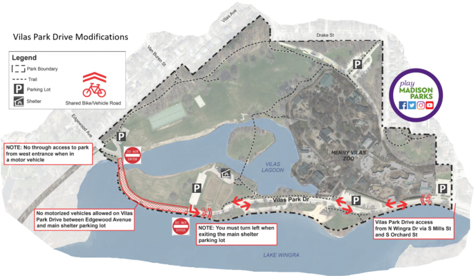 vilas park drive changes map