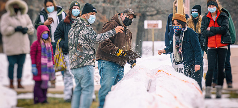 Learn to Snow Snake at Warner Park by Wendy Murkve