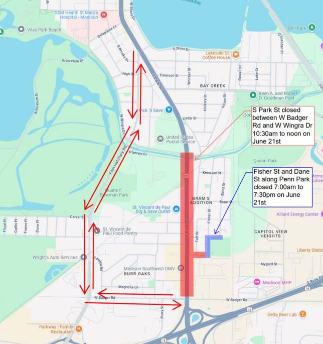 Juneteenth parade route and closures