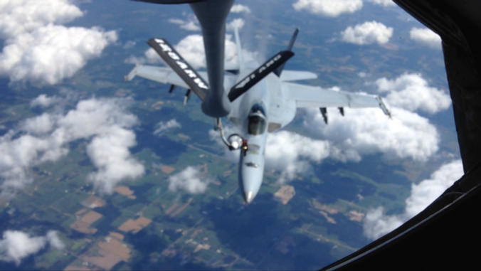 F-18 off the wing