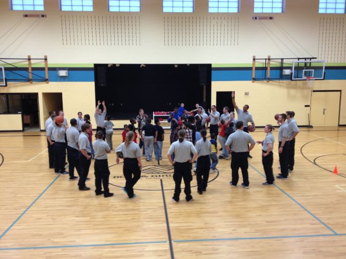 Officers in gym