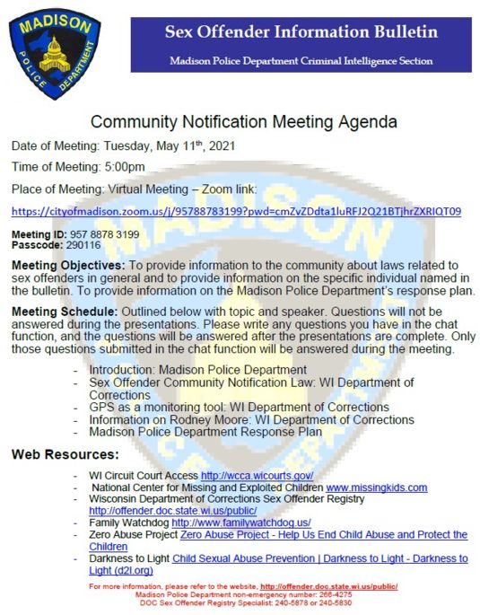 Randy Moore - Community Notification Meeting