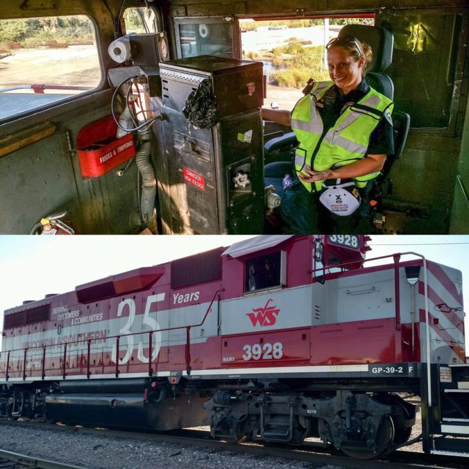 Officer on train