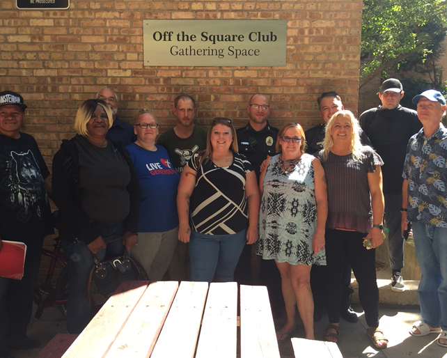 Off the Square Club with Mental Health Unit officers