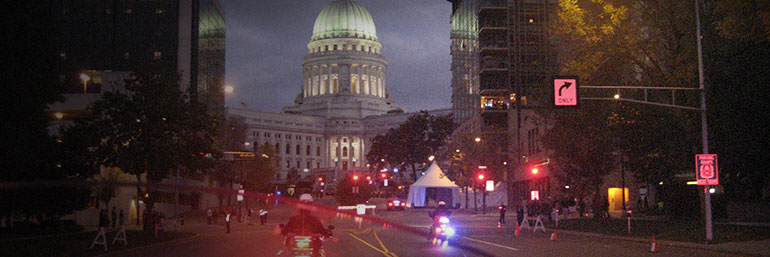 Police driving up West Washington Avenue