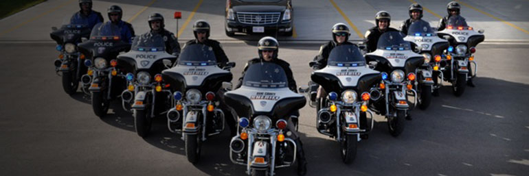 Officers on motorcycles