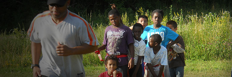 Officer leading a running drill