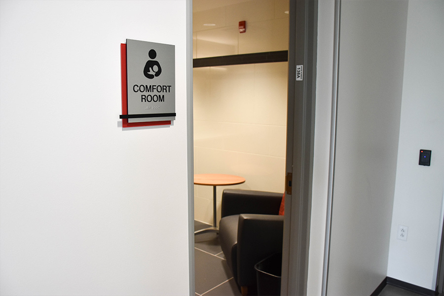 A peek inside the Comfort Room in the Community Room.