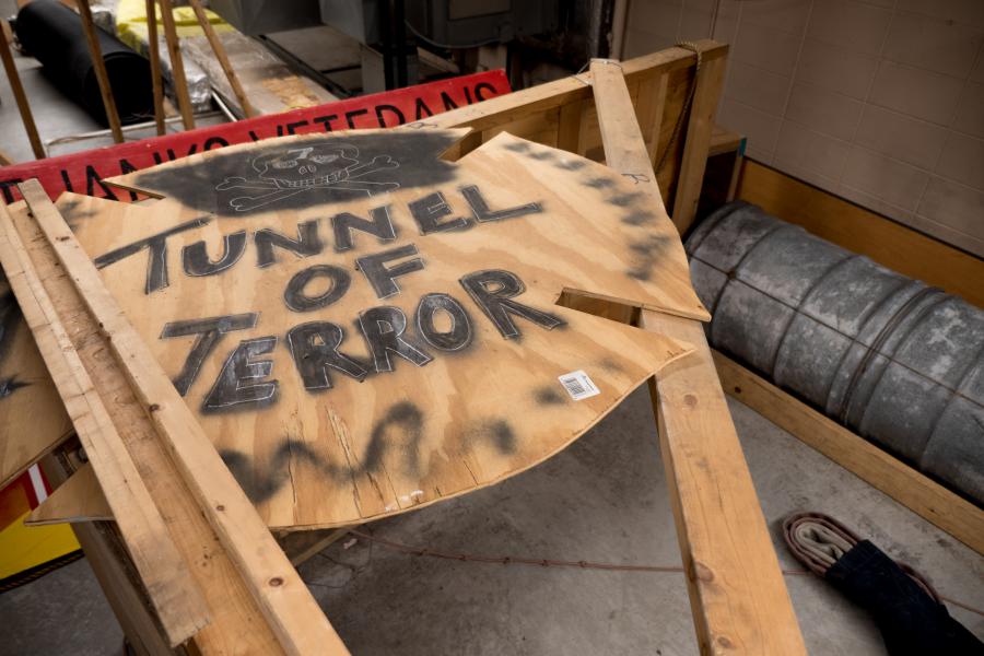 Tunnel of Terror - A search and rescue training course inside Station 7 has been playfully named 'The Tunnel of Terror.'