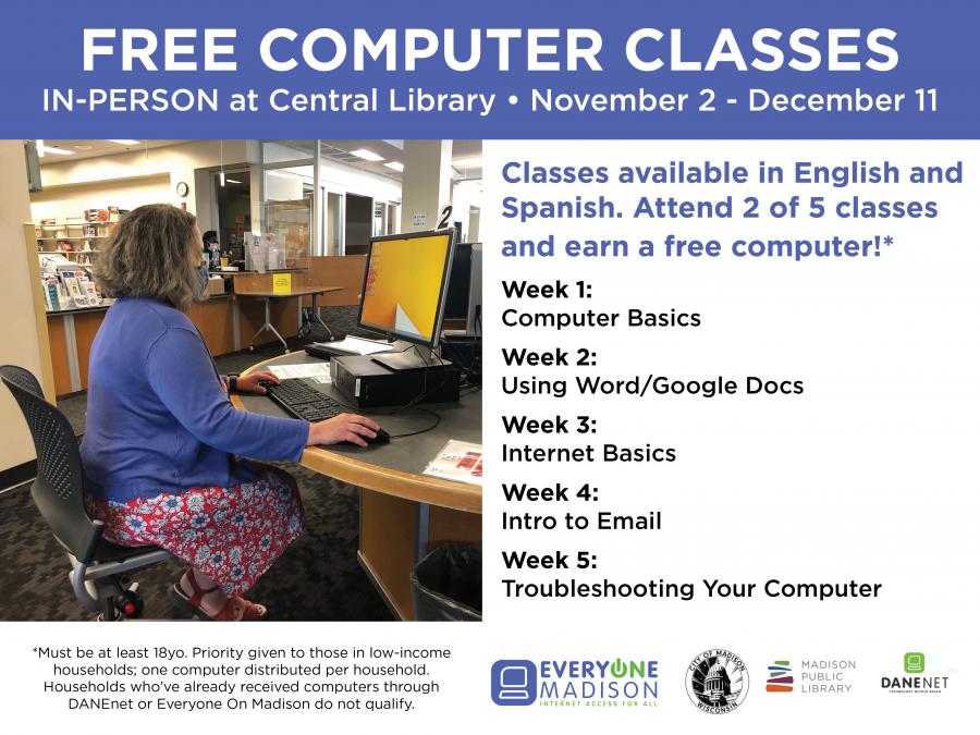 Everyone On Madison Offers Free Computer Classes and Free Computers