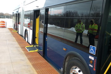 BRT bus at test platform