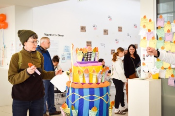 People attend the 150th Anniversary party of Madison Public Library at Central Library.