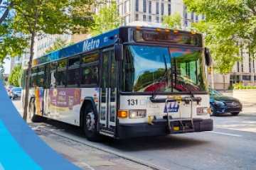 Metro Transit bus on the road