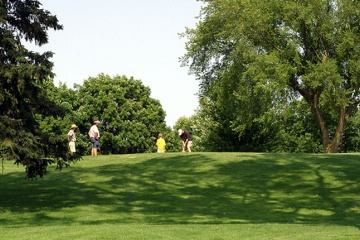 Four golfers at Monona golf course.