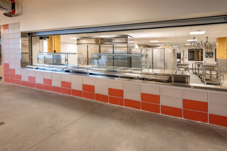 Kitchen counter at the new men's shelter