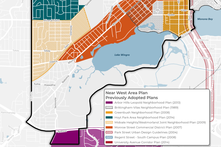 Excerpt of Near West Area previously adopted plans map.