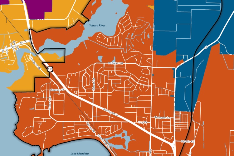 North Area Plan Municipal Jurisdiction Map. 
