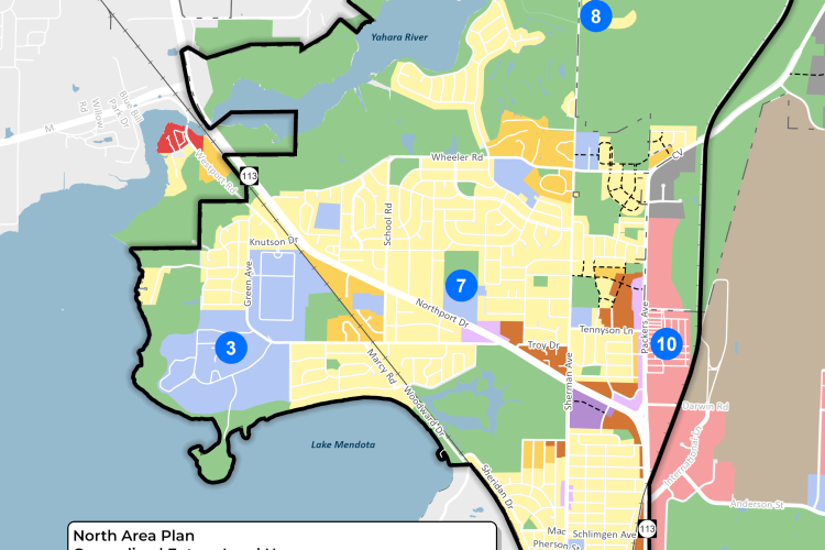 North Area Generalized Future Land Use map. 