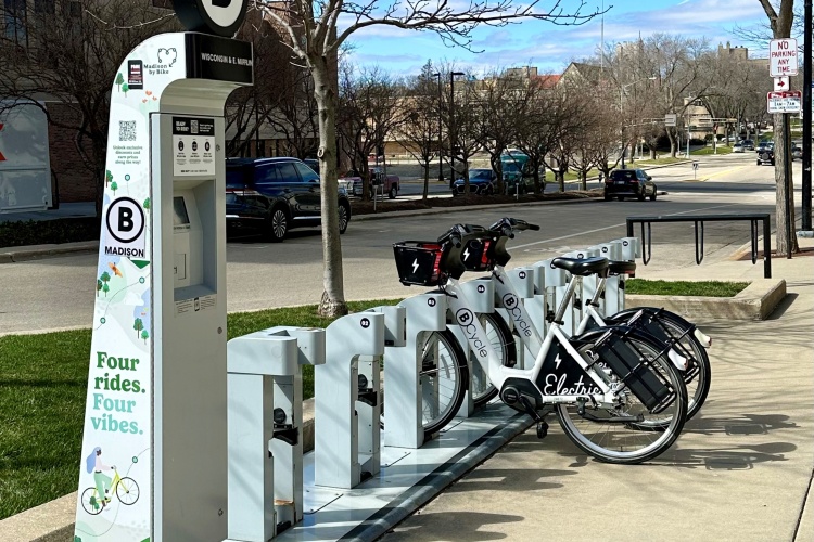 Bcycle Station for public use located at Wisconsin Ave