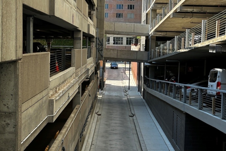 Bridge connections from each side of State Street Campus garage, from Frances to Lake Street facilities