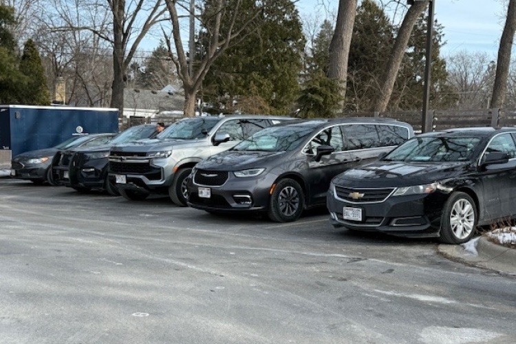 Unmarked group of vehicles driven by the Madison Police Department.