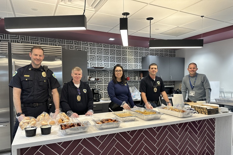 The South District hosts a Town Hall and serves food to those in attendance