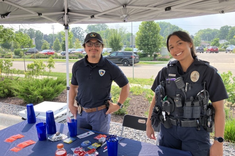 Detective Gatdula and Officer Rivera attend National Night Out