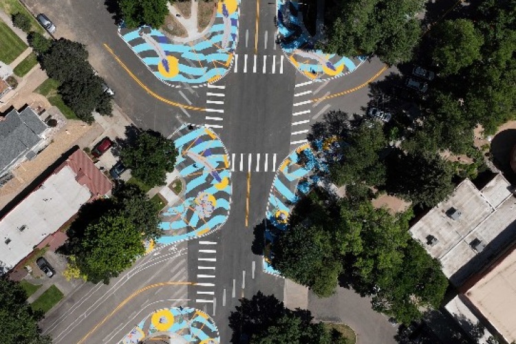 Asphalt art from Fort Collins, CO