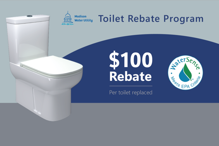 Toilet rebate program graphic 