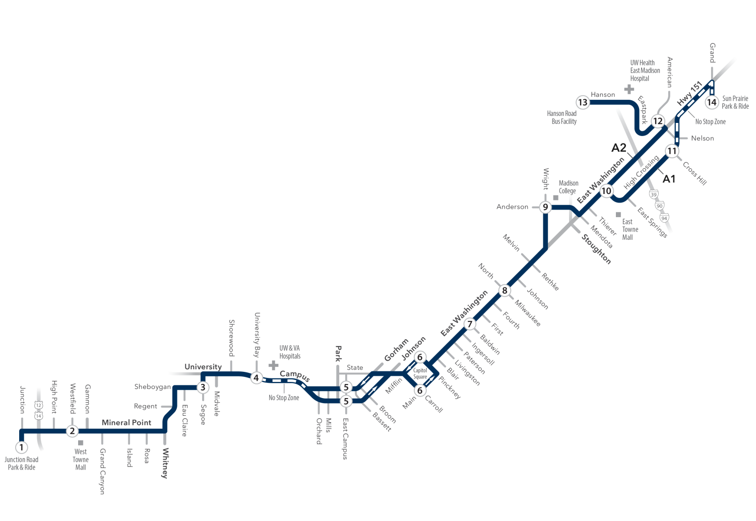 Route A map