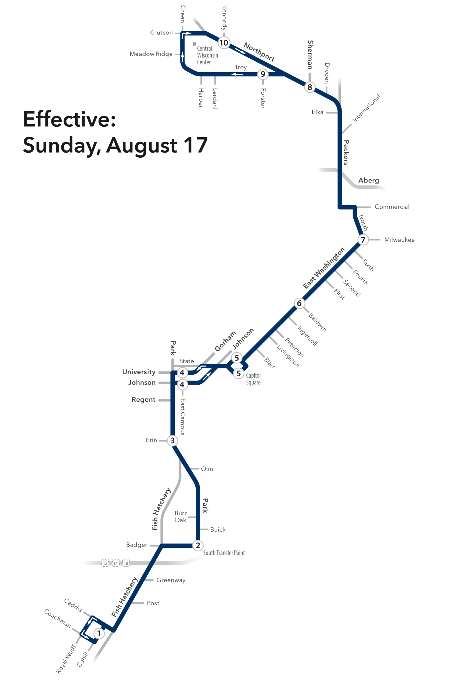 Route B map