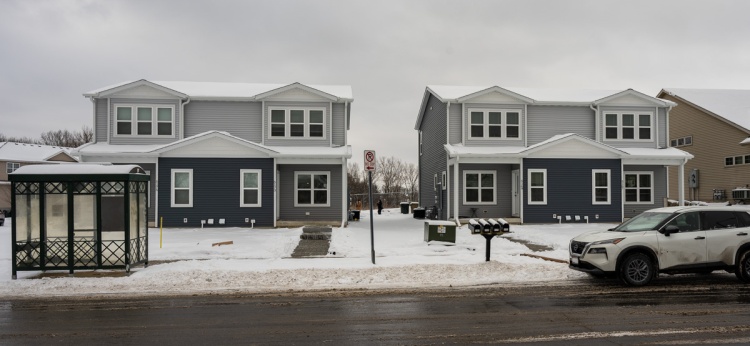 A pair of twin homes in the Owl Creek neighborhood