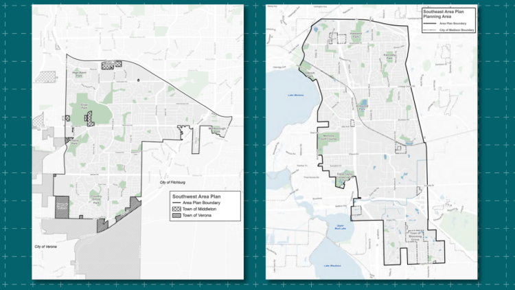 Maps showing Southwest and Southeast Planning Areas