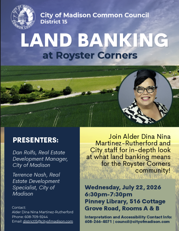 Royster Land Banking Public Information Session.